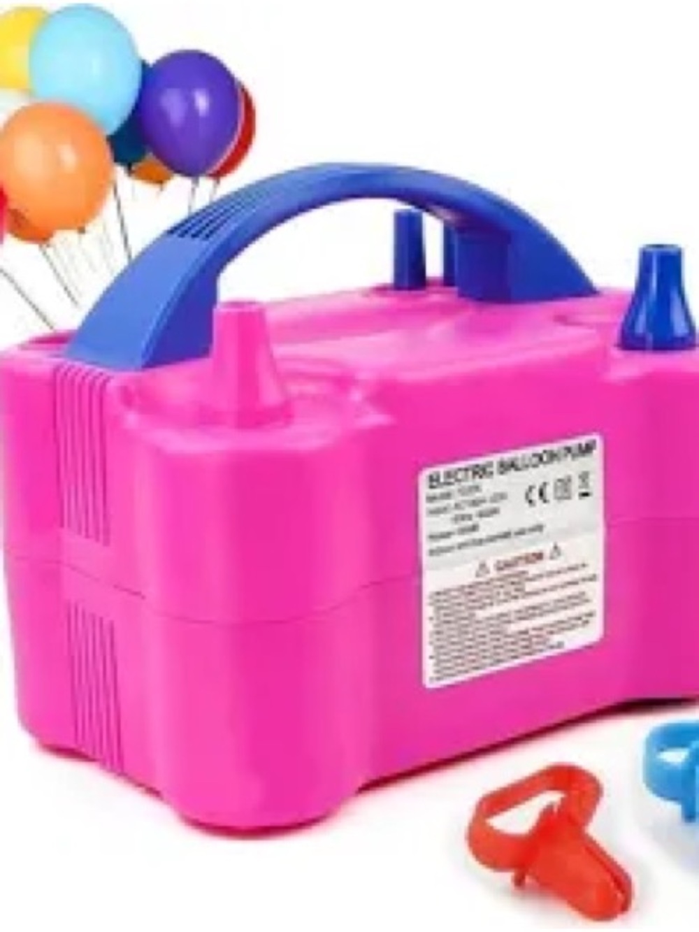 110V 600W Portable Electric Balloon Pump Two Nozzle Air Blower Inflator Party